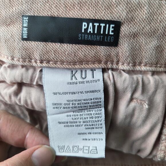 Kut From The Kloth Womens Pattie High Rise Straight Leg Jeans Size 10 Blush - Picture 4 of 6